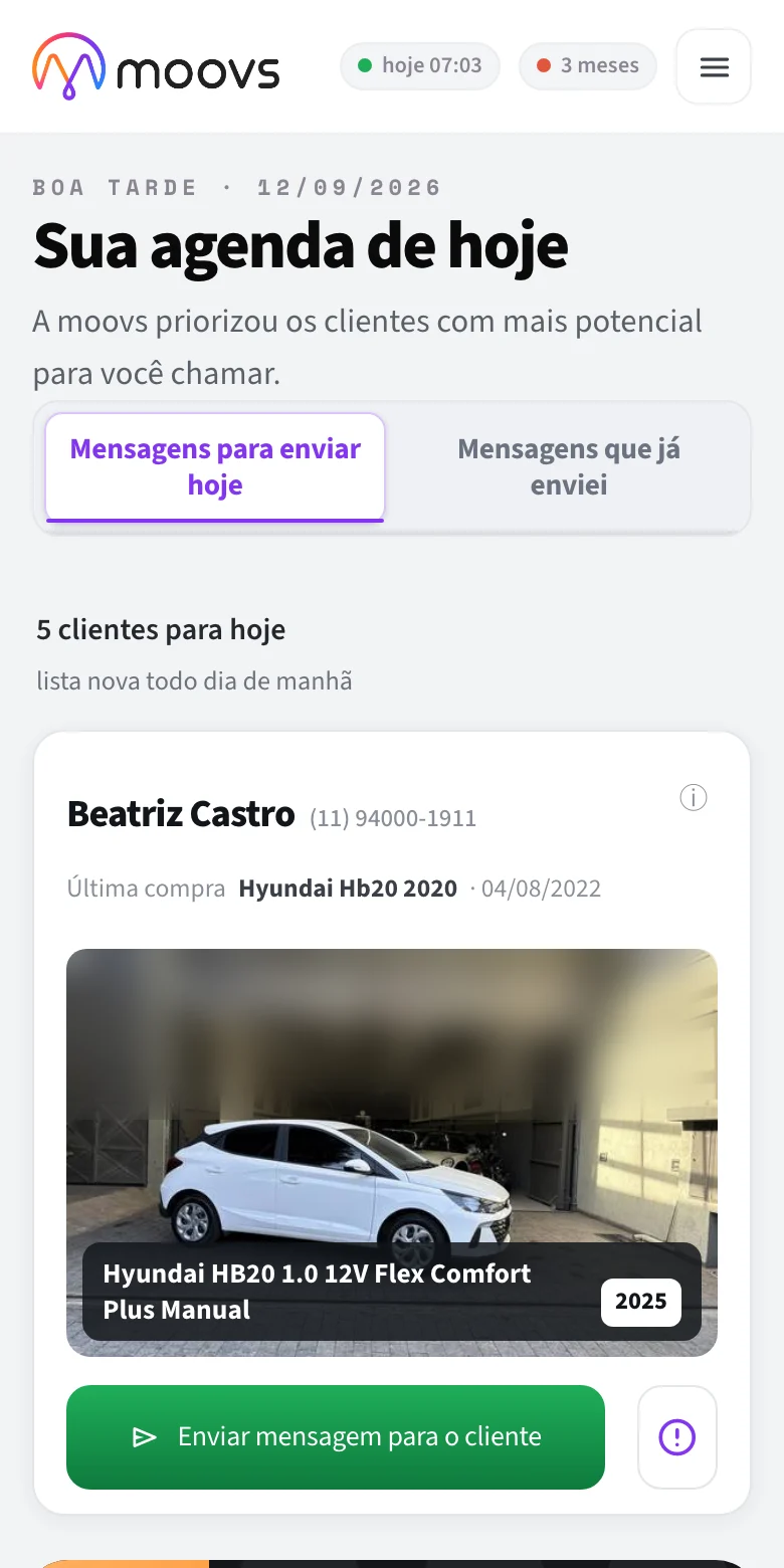 Agenda do dia