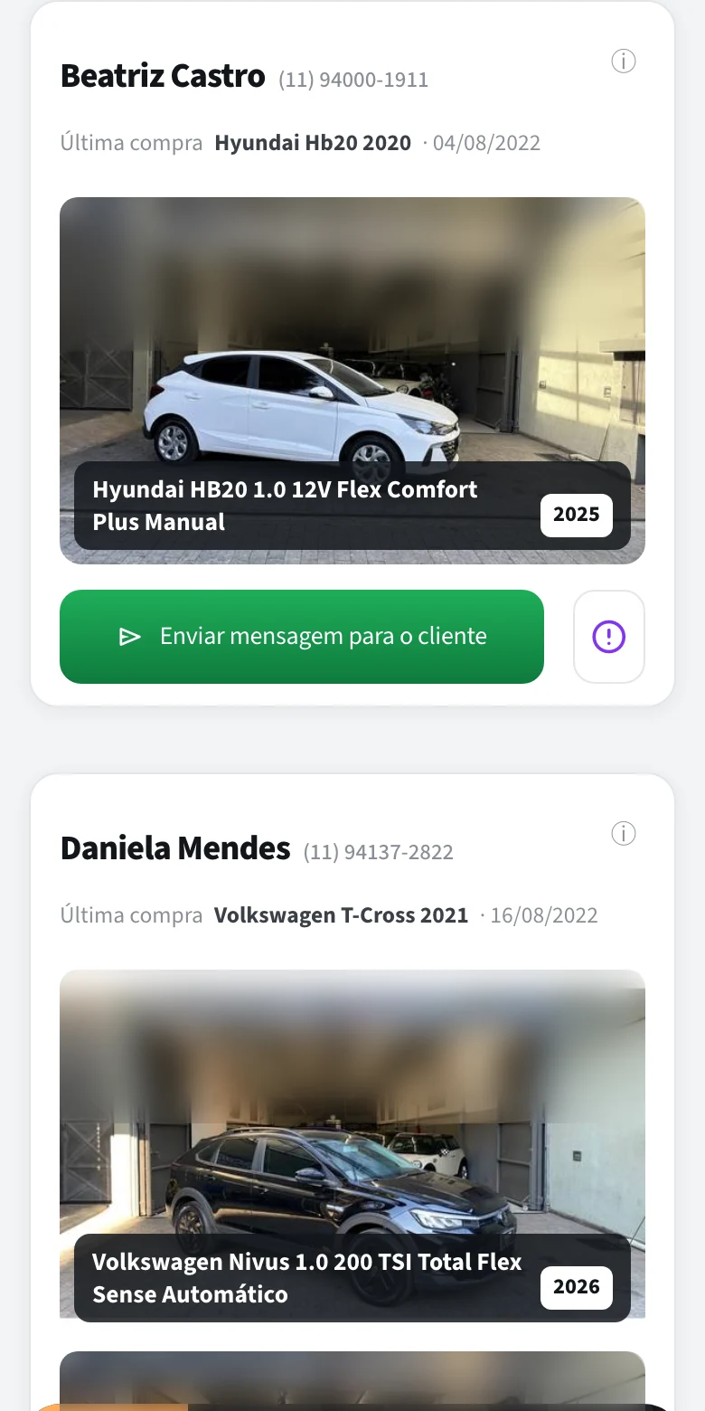 Cartão do cliente